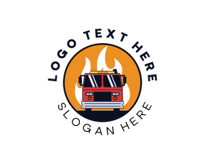 Fire Truck Vehicle Logo