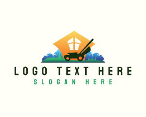 Lawn Care Grass Cutter Logo