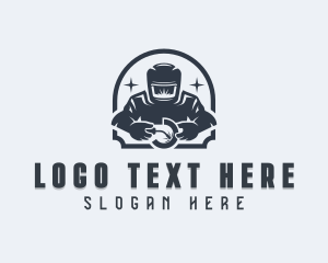 Industrial Steelworks Welder logo design