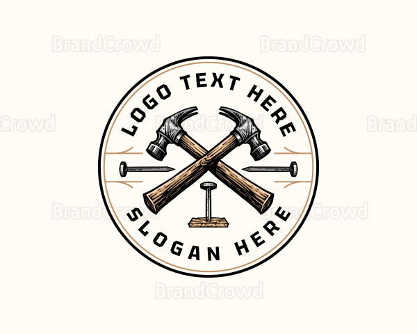 Hammer Tools Nail Logo