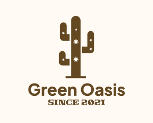 Succulent - Brown Western Cactus logo design