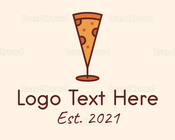 Pizza Champagne Glass Logo