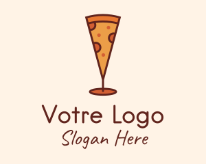 Pizza Champagne Glass  Logo