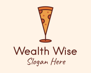 Pizza Champagne Glass  Logo