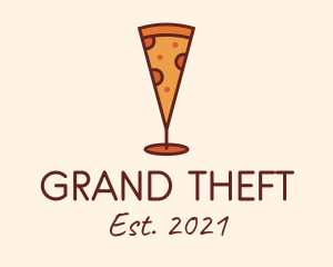 Brandy - Pizza Champagne Glass logo design