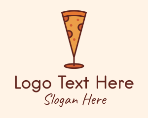 Pizza Champagne Glass  Logo