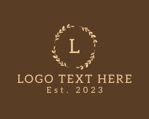 Luxury - Beauty Spa Organic Wreath logo design