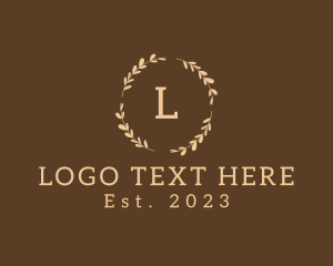 Luxurious - Beauty Spa Organic Wreath logo design