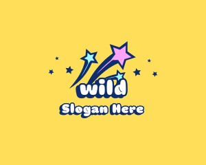 Cute Quirky Shooting Star Logo