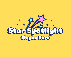 Cute Quirky Shooting Star logo design