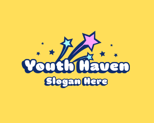 Youth - Cute Quirky Shooting Star logo design