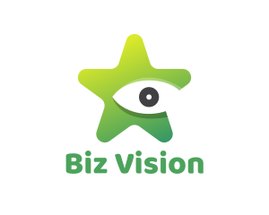 Gradient Star Eye logo design