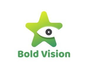 Gradient Star Eye logo design