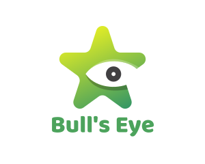 Gradient Star Eye logo design