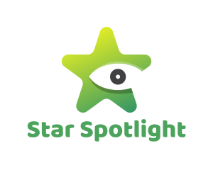 Gradient Star Eye logo design