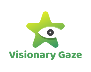 Eyeball - Gradient Star Eye logo design