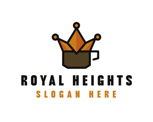 Crown Coffee Cup logo design