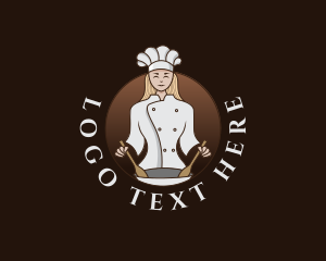 Comic - Woman Chef Restaurant logo design
