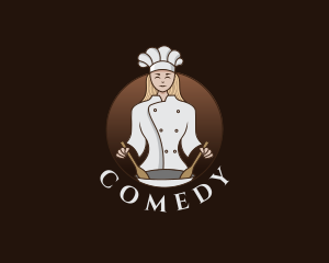 Woman Chef Restaurant Logo