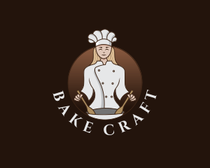 Woman Chef Restaurant logo design