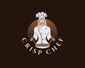 Woman Chef Restaurant logo design