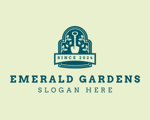 Landscaping Garden Shovel logo design