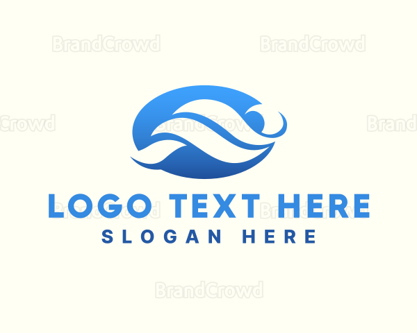 Modern Wave Water Logo