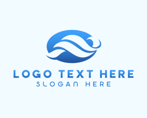 Modern - Water Wave Company logo design