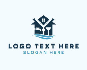 Plunger - Plumbing Pipes Letter Y logo design