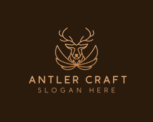 Wing Antler Buck logo design