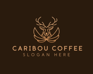 Caribou - Wing Antler Buck logo design