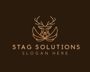 Wing Antler Buck logo design