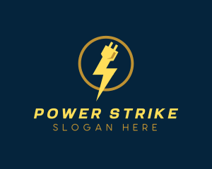 Power Electric Plug logo design