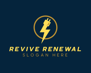 Power Electric Plug logo design