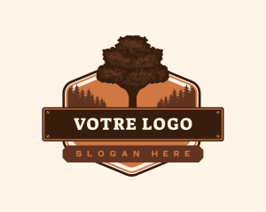Tree Woodwork Forest logo design