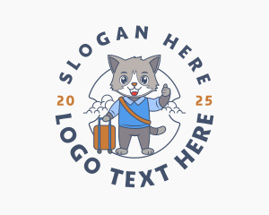 Luggage - Cat Luggage Travel logo design
