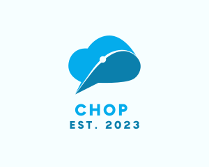 Message - Modern Cloud Chat logo design