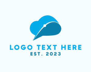 Conversation - Modern Cloud Chat logo design