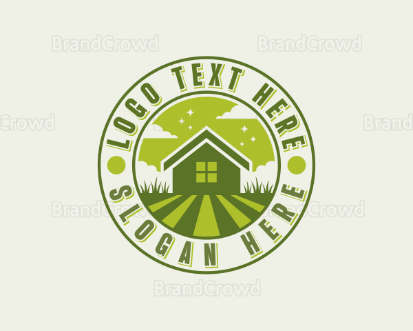 Grass Garden Backyard Logo