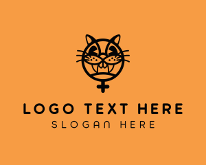 Pet Cat Fangs Logo