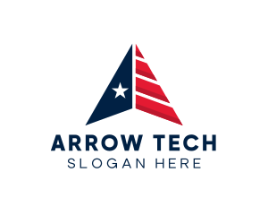 Star Arrowhead Flag logo design