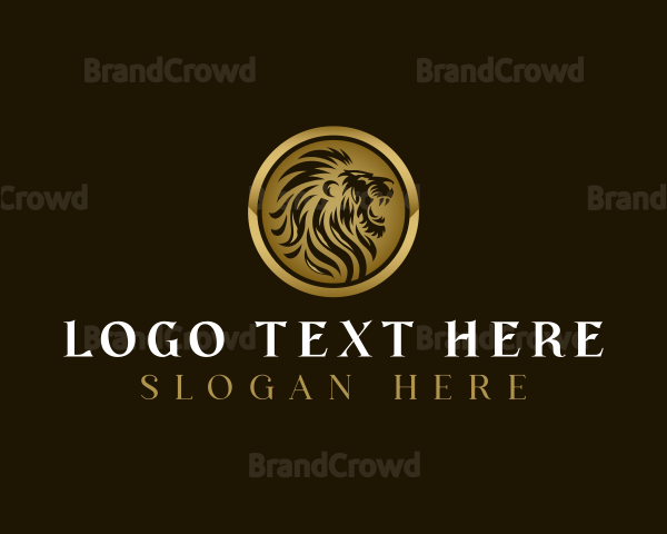 Luxury Wild Lion Logo