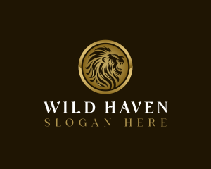 Luxury Wild Lion logo design