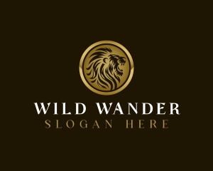 Luxury Wild Lion logo design