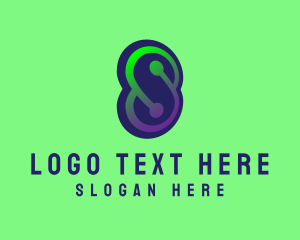 App - Cyber App Letter S logo design