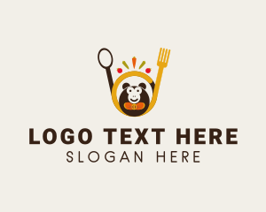 Fork - Vegan Restaurant Monkey logo design