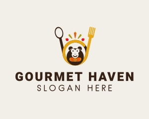 Vegan Restaurant Monkey logo design