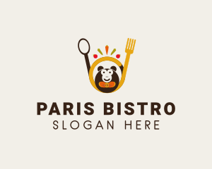 Vegan Restaurant Monkey logo design