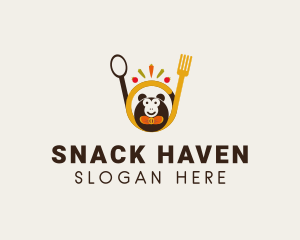 Vegan Restaurant Monkey logo design