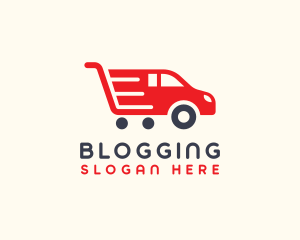 Delivery Van - Automobile Shopping Cart logo design